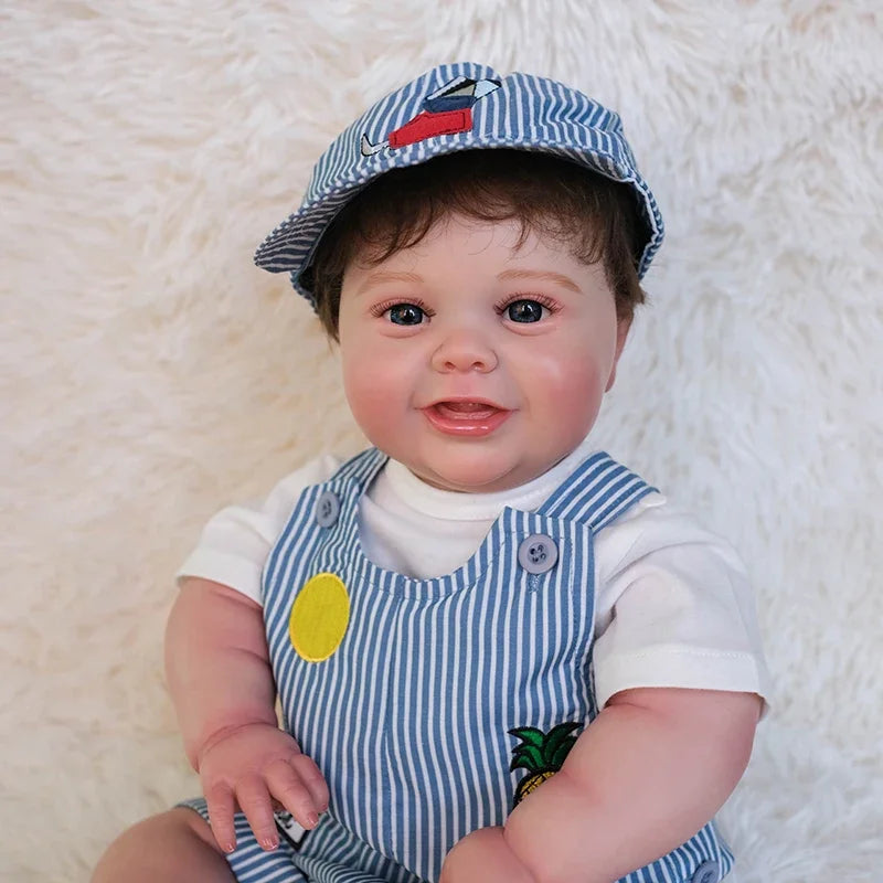 50CM Reborn Baby Doll Newborn Boy Baby Full Boy Silicone Lifelike Real Soft Touch High Quality Handmade Art Doll
