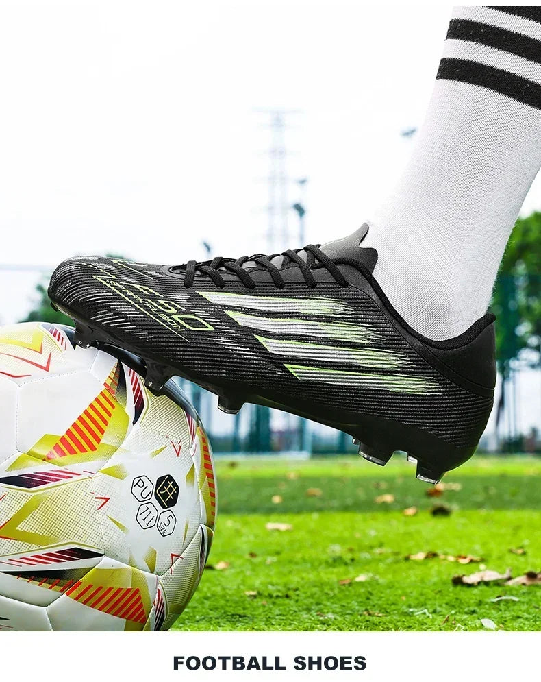 Adult Football Shoes Lightweight Wear-resistant Soccer Boots Anti-slip Outdoor Turf Training Sports for Men Youth Daily Match