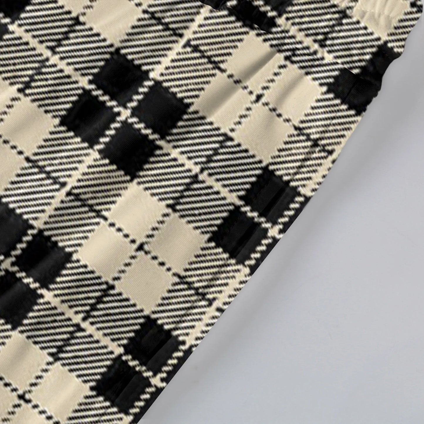 Men'S Plaid Casual Pants Checkered Pattern Cuffed Design Comfortable Fabric Suitable Daily Wear All Seasons Trendy Pajama Pants