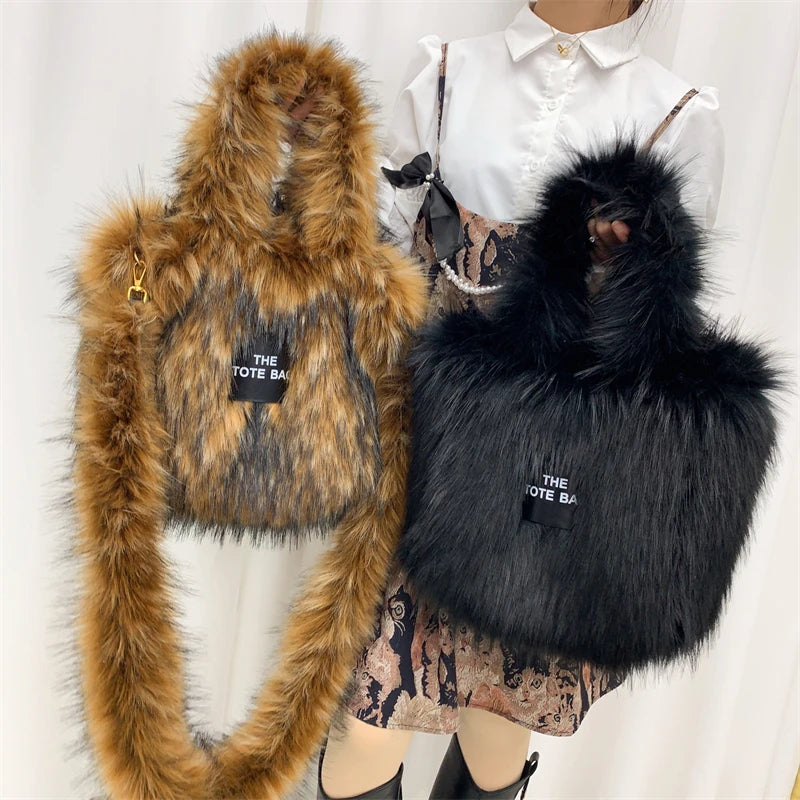 Large The Tote Bags for Women Winter Fashion New Shoulder Messenger Bag Female Designer Brand Sling Cross Handbags High Quality
