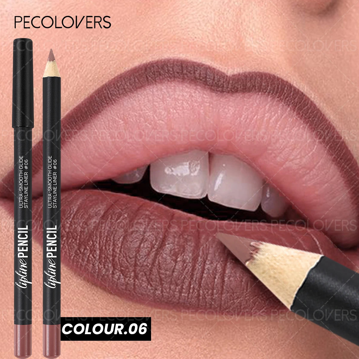 Lipliner Lipstick, Plump and Charming Lips, Not Dry, Nude Brown, Multi-color Choice, with A Variety of Makeup, Lip Cosmetics