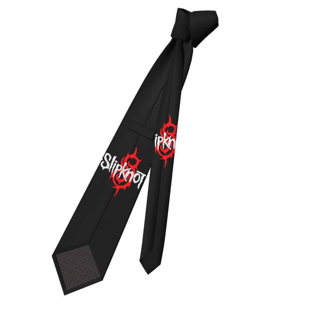 Slipknots Neckties Men's Customized Silk Heavy Metal Rock Music Gift Neck Tie for Office