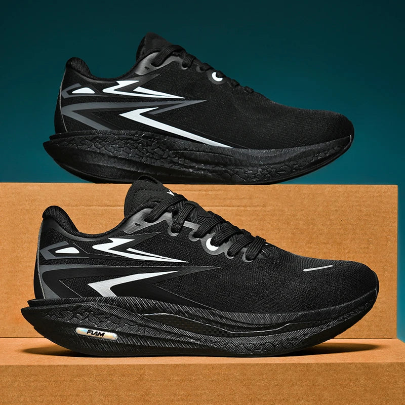 Running shoes for Outdoor use, Fashionable for Both Men and Women, Comfortable and Breathable sports and Casual shoes. black 10