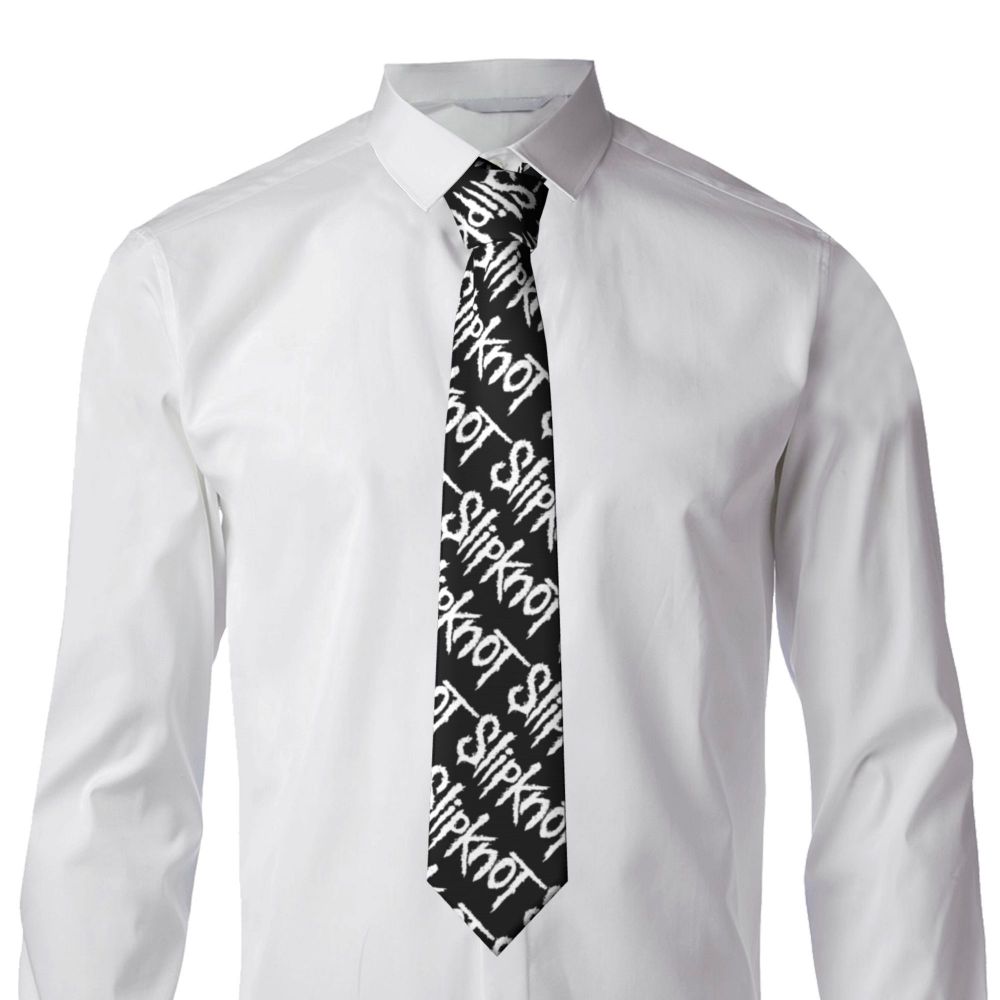 Slipknots Neckties Men's Customized Silk Heavy Metal Rock Music Gift Neck Tie for Office