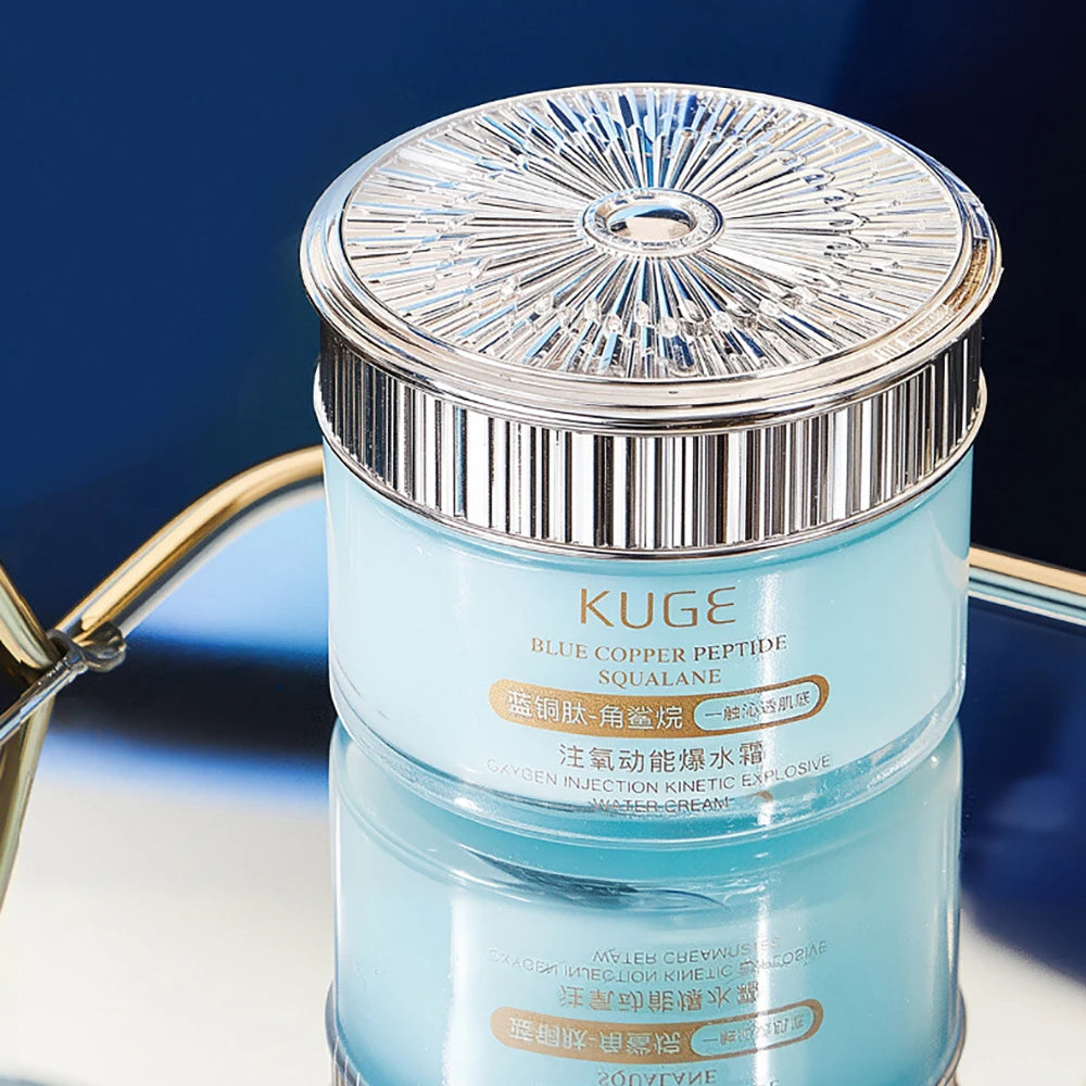 Blue Copper Peptide Squalane Oxygen Water Cream Deeply Moisturize Soothe Dry Skin Repair Skin Barrier Face Cream Korea Skincare