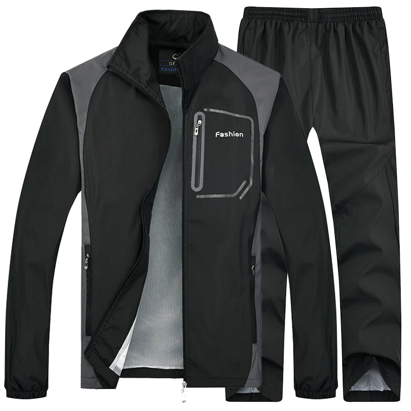 Men's Sweatsuit Tracksuit 2 Piece Jacket+Sweat pants Outfit Long Sleeve Jogging Running Athletic Basketball Sports Suit Sets
