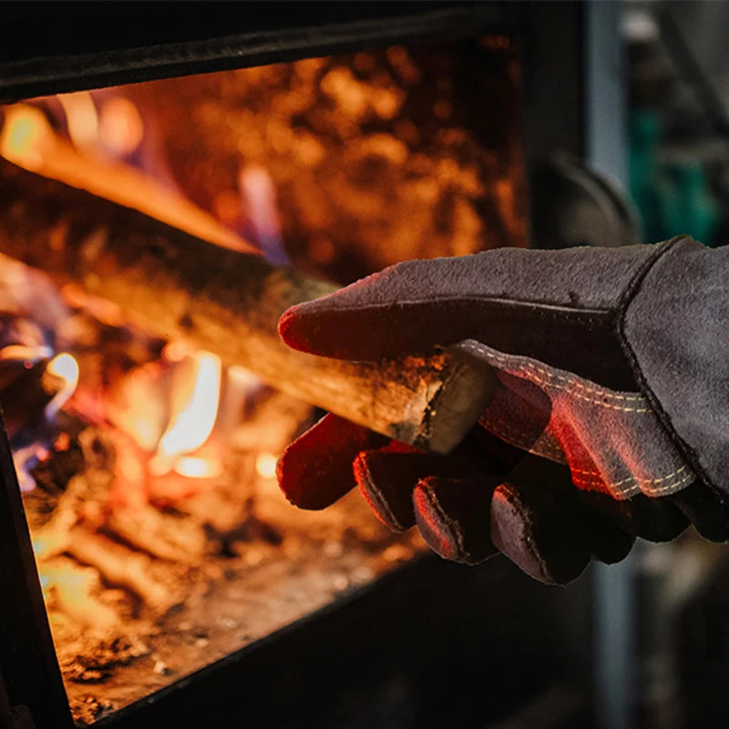 Welding Gloves,Tig/Mig Welding Glove,BBQ Oven Glove,guantes para soldar, Heat- Insulated Mittens