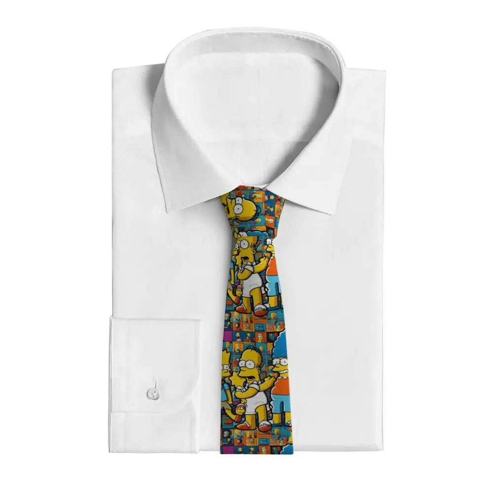 Personalized The S-Simpsones Homer Neck Ties Men Formal Silk Wedding Neckties