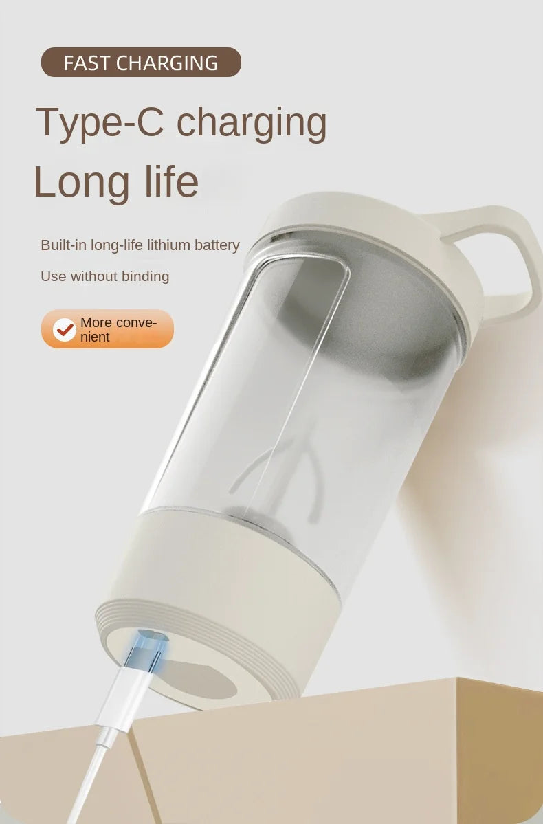 New Portable Electric Shaker Bottle USB Rechargeable Blender Multipurpose Mixer Cups for Fitness Workout  Automatic Mixing Cup