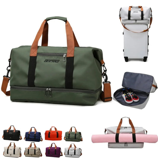 Fashion Travel Bags For Women Large Capacity Men's Sports bag Waterproof Female Messenger Bag Dry And Wet Dropshipping