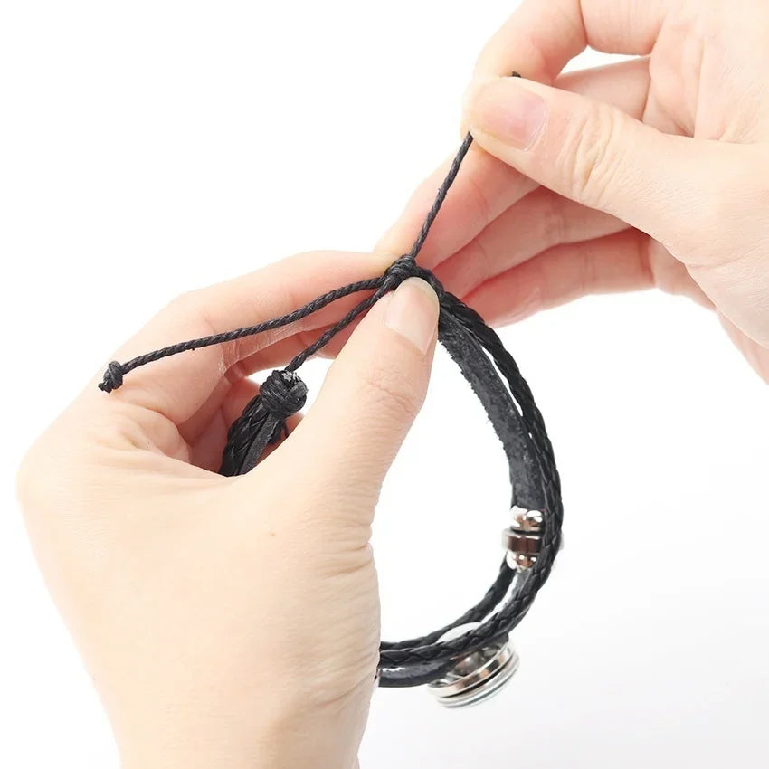Palestine Flag Leather Bracelet Men Women Retro Multi-Layered Braided Bracelets Fashion Jewelry Accessories Patriotic Trinkets