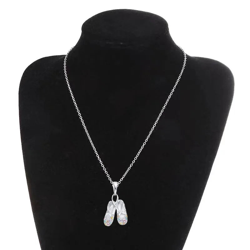 ballet shoe necklace  Versatile Pendant for Women Collarbone Chain High-end Jewelry Accessories Gift for Friends