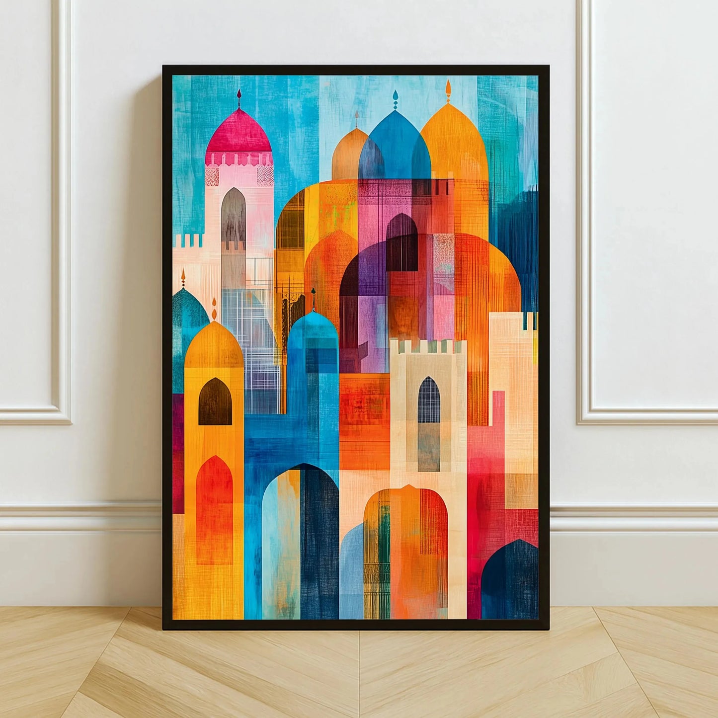 Islamic Mosque Kaaba Canvas Poster Watercolor Muslim Scripture Canvas Paint Print Modern Picture Living Room Home Decor Cuadros