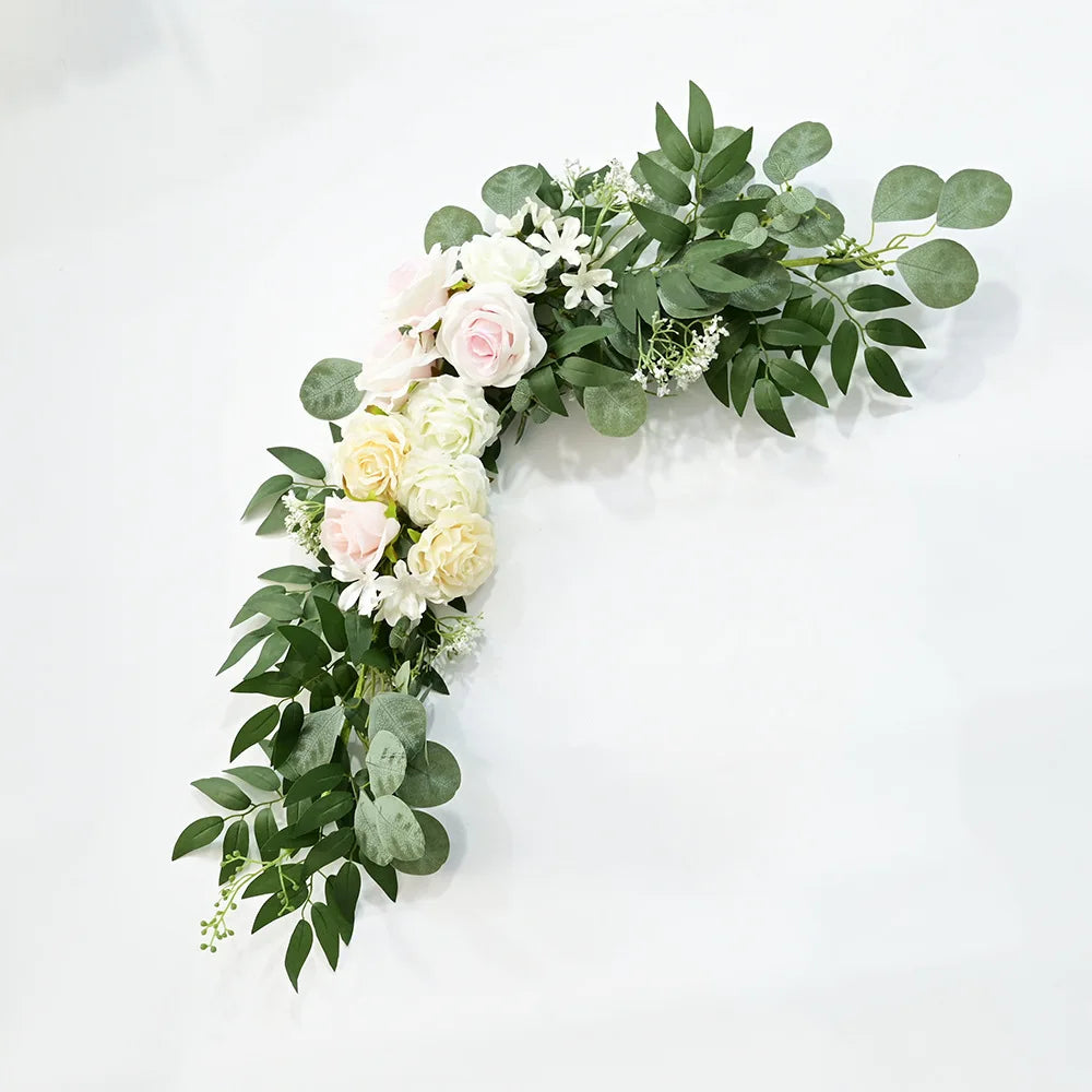 75CM Artificial Floral Arrangement Wedding Welcome Sign Water Sign Flower Activity Venue Sign Photography Props Decoration