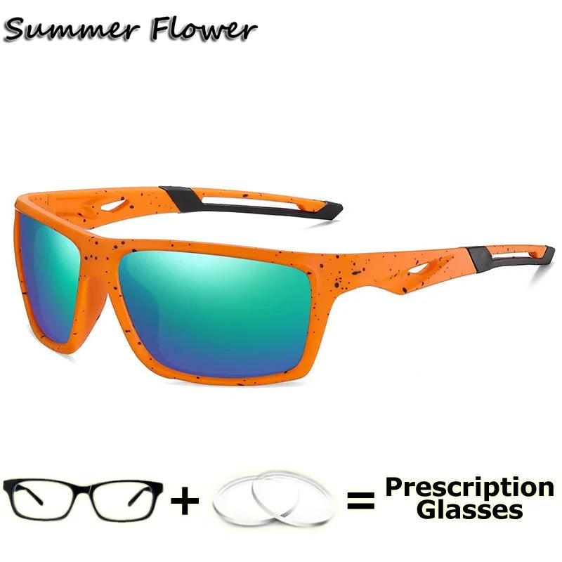 Polarized Myopia Sunglasses Oversize Big Curve Men Sun Glass Digital Progressive Sport Style Prescription Eyeglasses