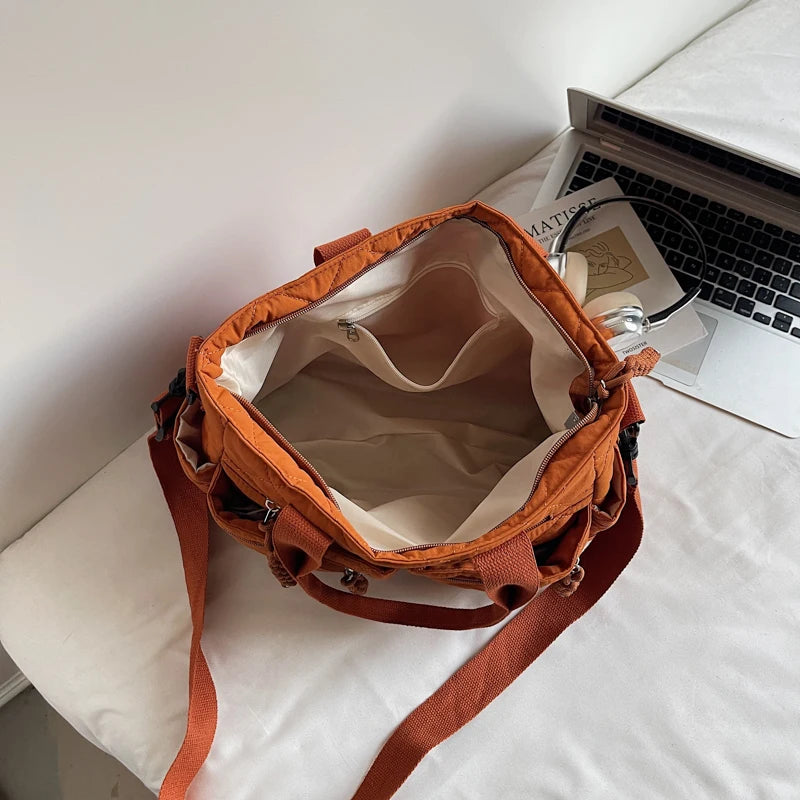 Large capacity Tote Bags for Women Shoulder Side Bag Fashion Space cotton Shopping Bags Multi-pocket Messenger Bag Lady Handbags