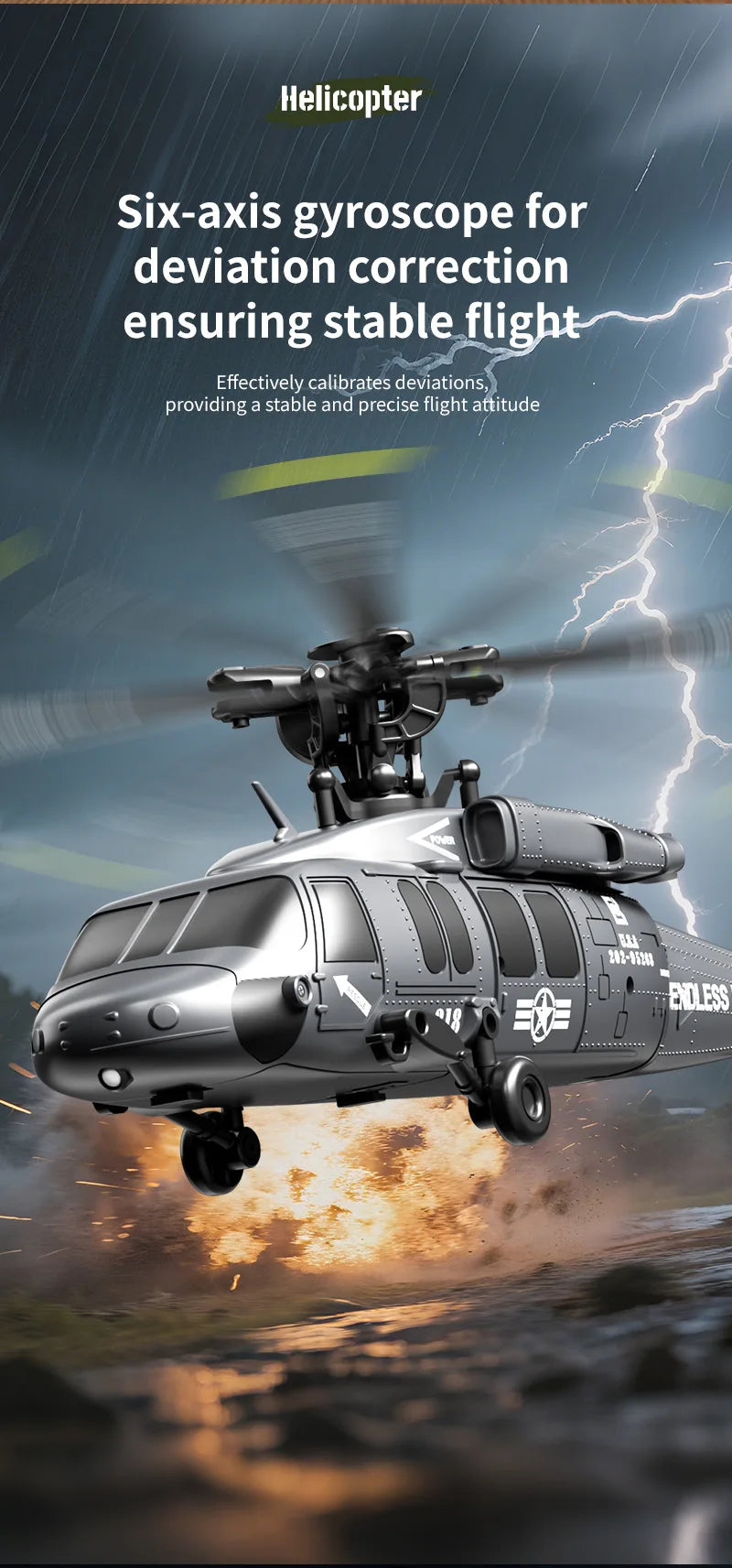 New Rc Plane 6ch Brushless Flying  Aerobatic  Helicopter Air Pressure High Optical Flow Positioning RTF Model Airplane Boy'S To