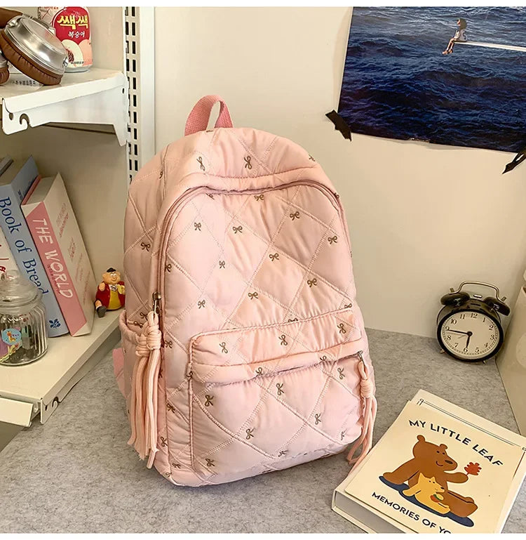 New Large Capacity Children's School Backpack Lightweight Bow Students Schoolbag School Bags Boys Girls Tutoring Bag Laptop Bag
