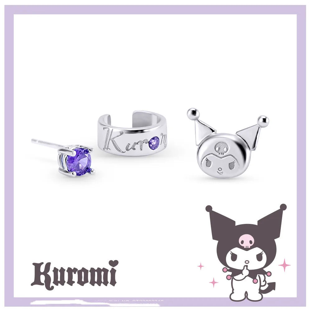 Cartoon Anime Necklace Set Cute Animal Clavicle Chain Pendant Earrings Jewelry Set Jewelry Accessories Girl Gift