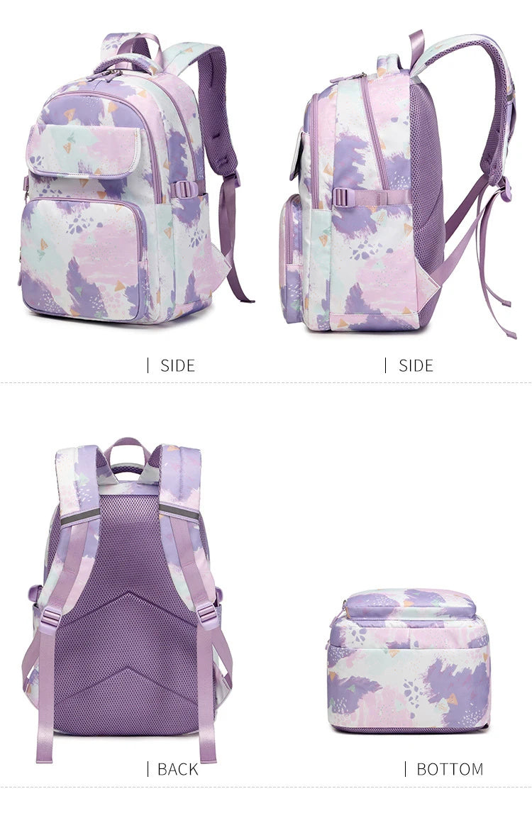 School Bags for Girls Set Waterproof Girls' School Backpack Pencil Cases Lunchbox Aesthetic Class Bags Designer Luxury Back Pack