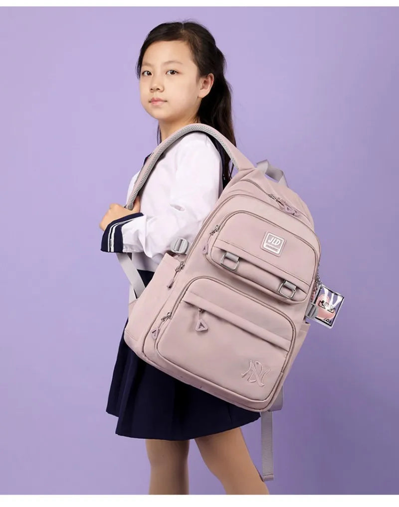 School Bag for Students Large Capacity Secondary School Pupils Backpack Lightweight Reduces Burden and Stress