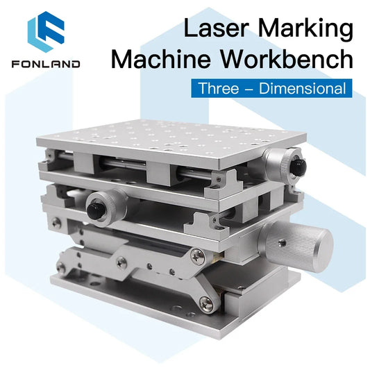 FONLAND 3D Laser Marking Machine Workbench XYZ Axis 210x150x150mm Height 150-275mm for Fiber Laser Machine Machine