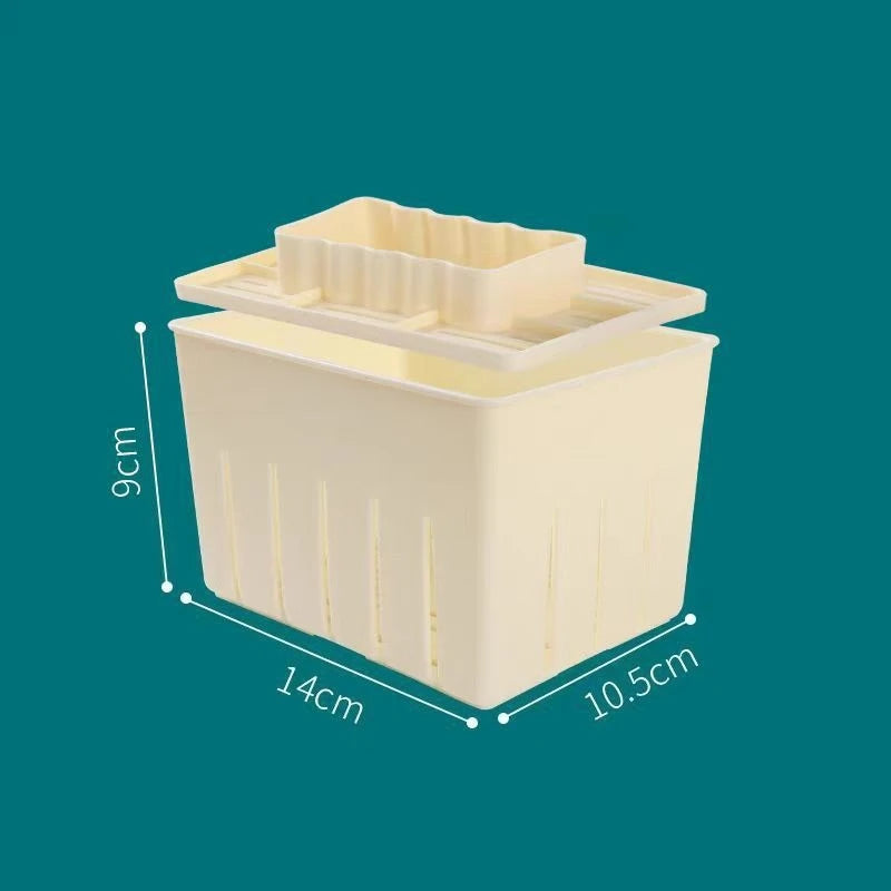 DIY Plastic Tofu Press Mould Homemade Tofu Mold Soybean Curd Tofu Making Mold With Cheese Cloth Kitchen Cooking