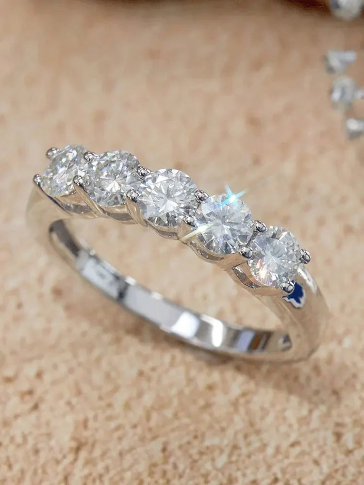 925 Sterling Silver Round Zircon Shiny Gorgeous Rings For Women Engagement Wedding High Quality Fine Jewelry