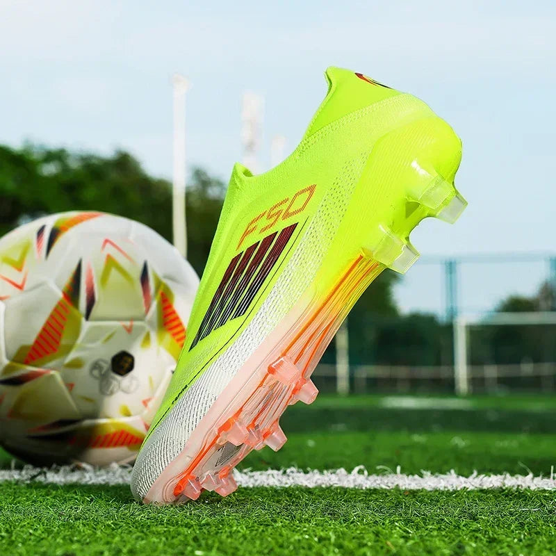 Men Football Boots Training Soccer Shoes Drop Shipping Match Sport Cleats Indoor Sneakers FG Ultralight Long Spikes Breathable