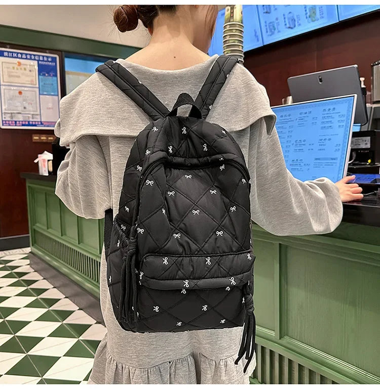 New Large Capacity Children's School Backpack Lightweight Bow Students Schoolbag School Bags Boys Girls Tutoring Bag Laptop Bag