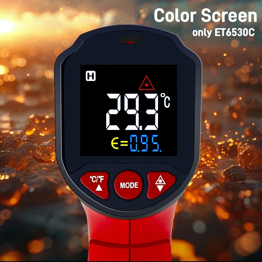 TOOLTOP ET6530C -50°C-600°C Handheld Digital Thermometer Laser Backlight Display Industrial Thermometer For Kitchen Outdoor Car