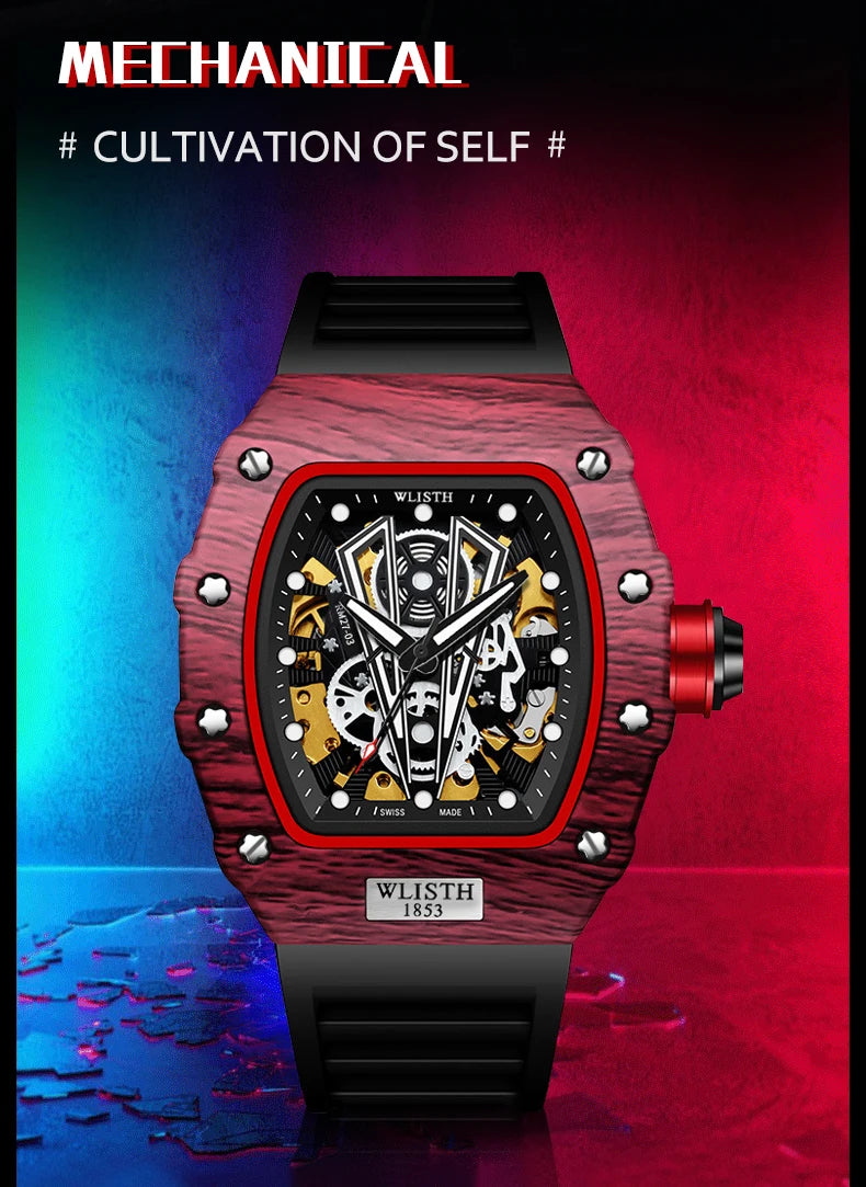Automatic Watch Mechanical Watches for Man Barrel Type Mechanical Watch Men Waterproof Luminous Business Men Montre Homme