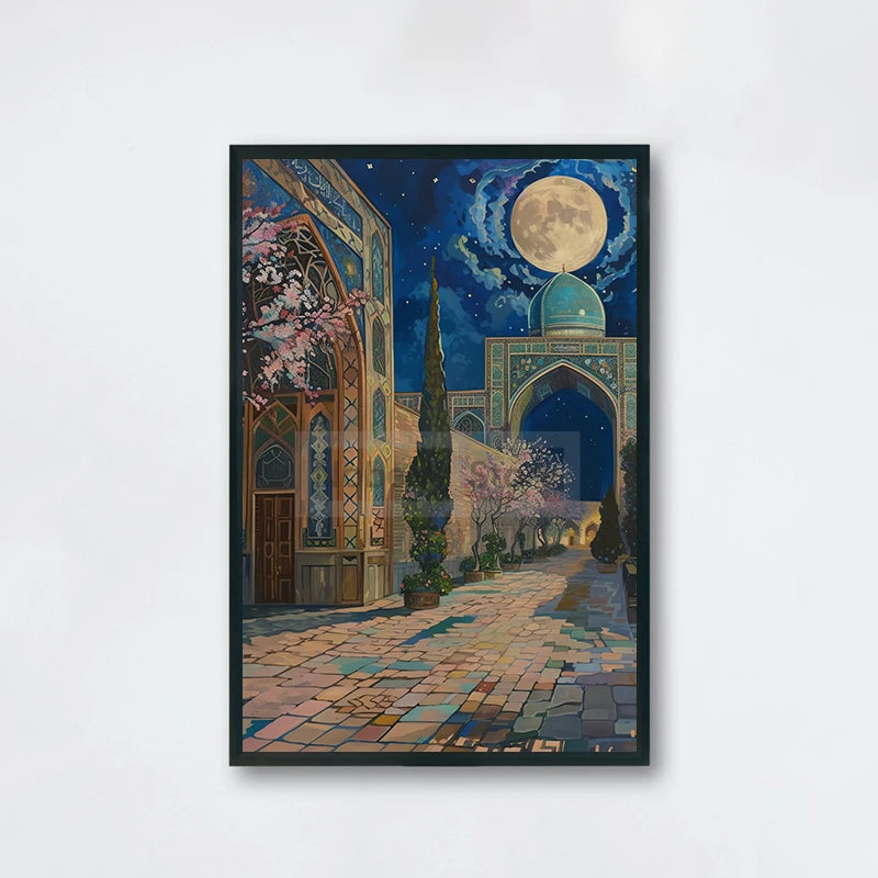 Islamic Architecture Mosque Poster Islamic Arabian Fusion Religious Prints Canvas Painting Wall Pictures Home Room Modern Decor