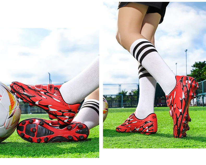 Kids Soccer Shoes School Football Boots Professional Cleats Grass Training Sport Footwear Boys Outdoor Futsal Soocer Boots 28-38