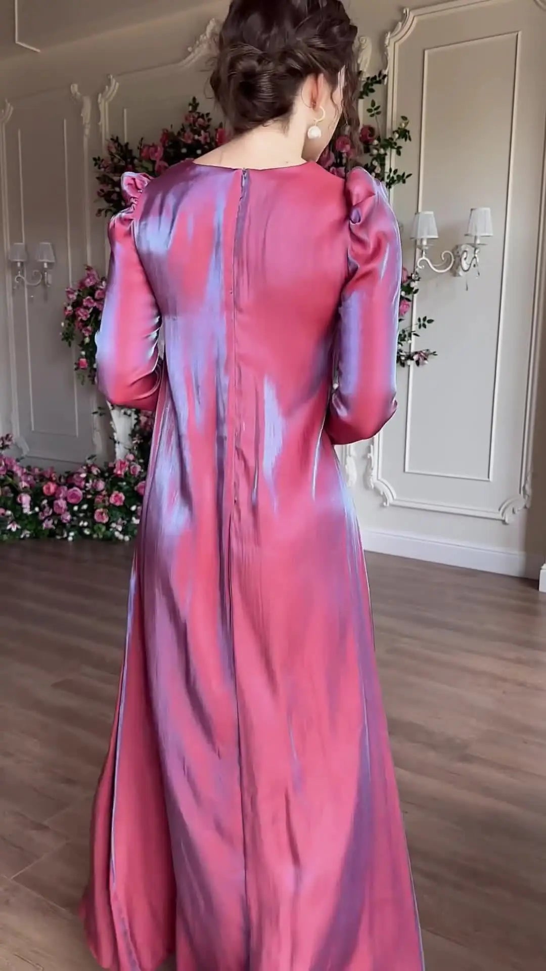 Eid Muslim Silky Satin Dress for Women Abaya Morocco Party Dresses Ramadan Lace-up Kaftan Saudi Islam Elegant Vestidos Long Robe