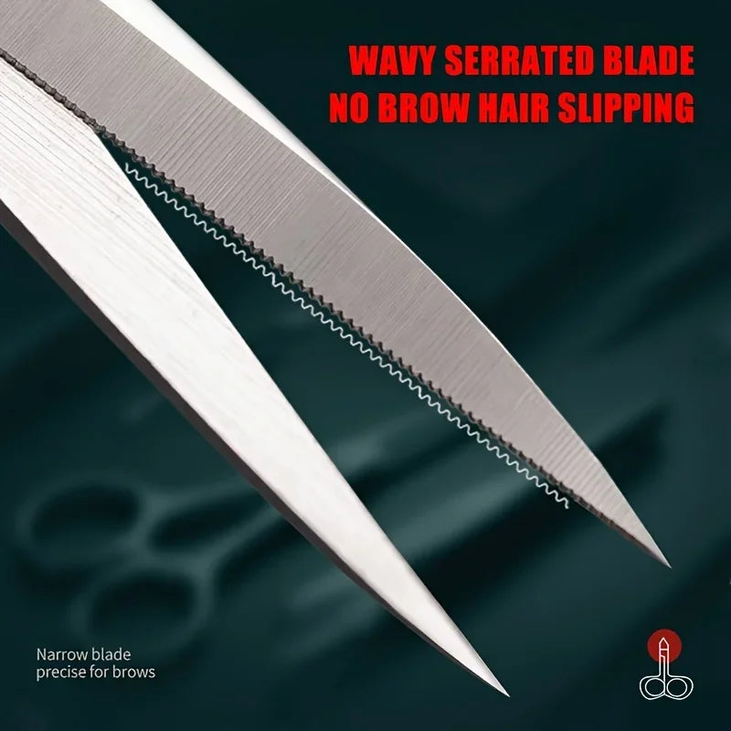 Professional Stainless Steel Scissors, Ergonomic Design, High-precision Blade, Sharp and Durable, Suitable for Cutting Eyebrows