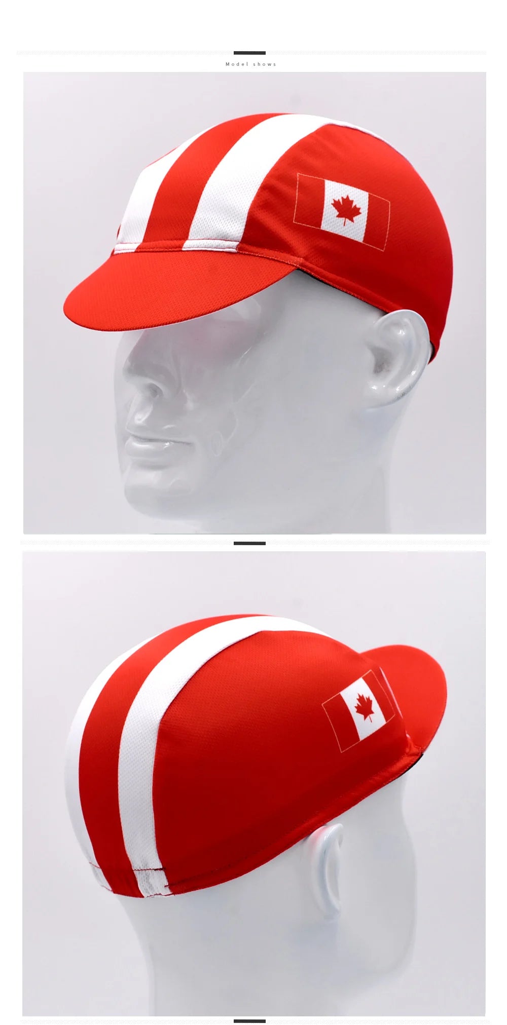 Classic Canada National Flag Pro Team Cycling Cap Riding Outdoor Sports MTB Bicycle Hat