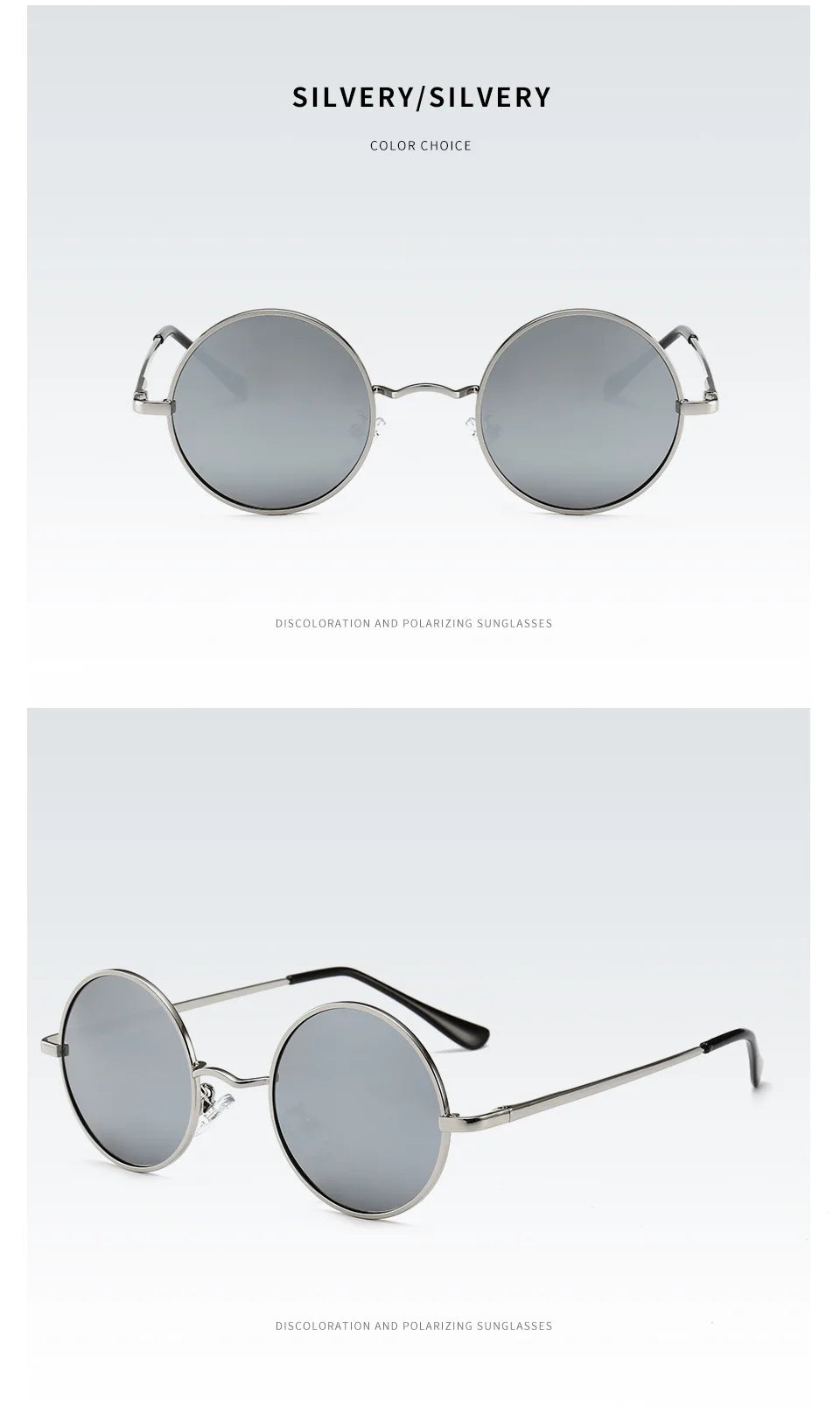 Round Polarized Sunglasses Men Women Retro Sun Glasses Male Female Brand Designer Metal Frame Eyewear Driving Eyeglasses UV400
