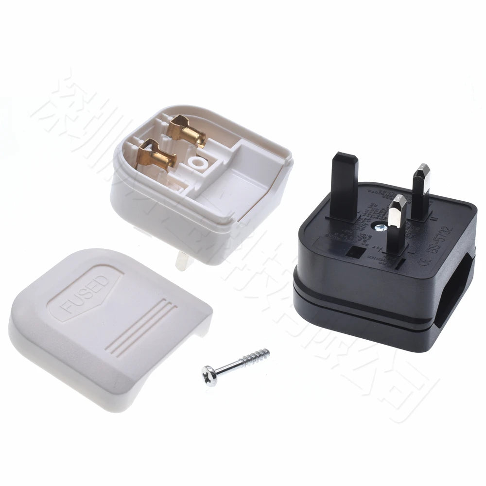 European EU 2Pin to UK 3Pin Power Socket Travel Plug Japan European EU to UK Travel Adapter Electrical Charger Adapter Converter