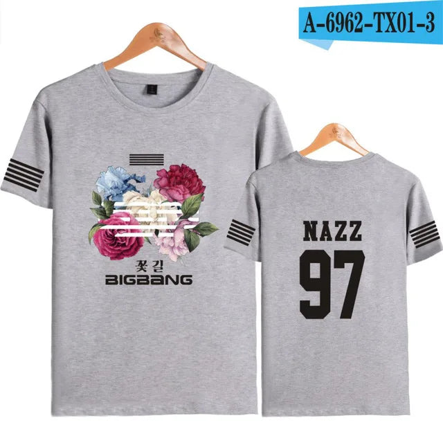 BIGBANG T Shirt Kpop G DRAGON T.O.P T Shirt Women Men Summer Short Sleeve Tee Korean Popular Fashion Gdragon Clothes For Fans