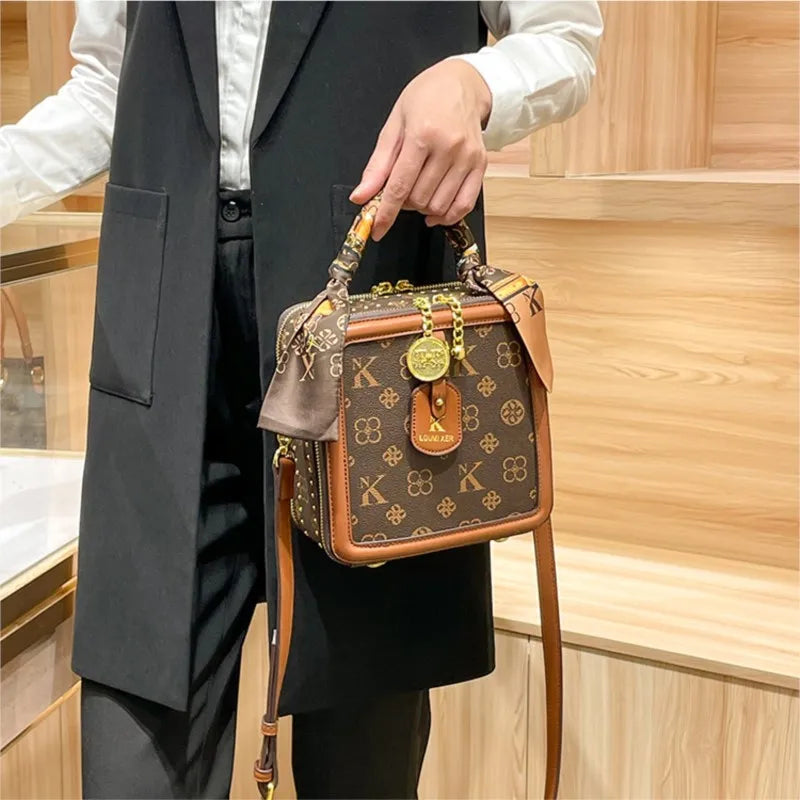 Ladies' handbag, light luxury square bag, 2026 autumn and winter new style, high-end and high designer single shoulder crossbody