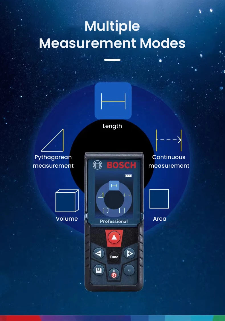 Bosch Laser Tape Measure Professional Distance Meter Optical Rangefinder Accurate 30-50m Surveying Equipment