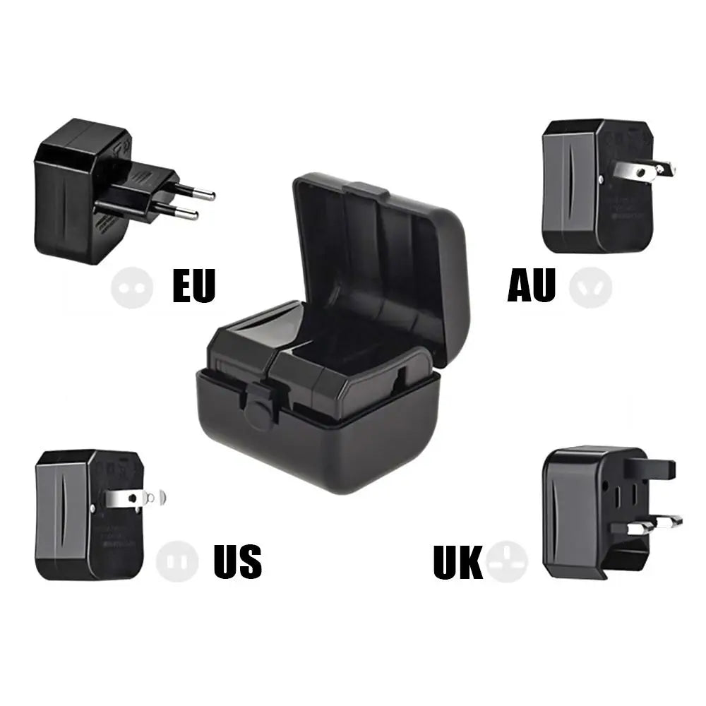 Universal Travel Plug All In One Adapter with EU US UK AU Plug Global Travel Power Charger Sockets Converter for USA EU UK AU