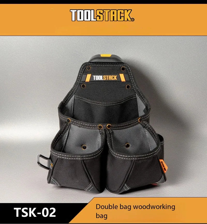 TOOLSTACK TSK-02 Framer Pouch Double -Pocket Multifunctional Tool Waist Bag Durable Bags Carpenters Pouch Tools Package Bag Work