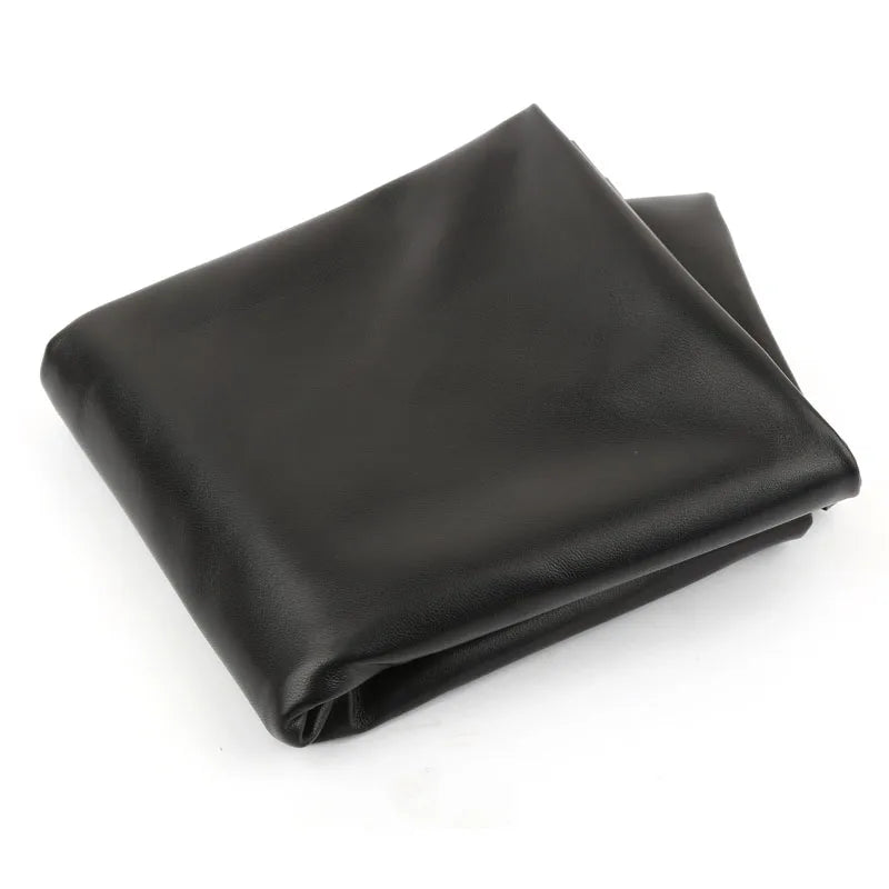 0.6mm black top layer sheepskin, ultra-thin clothing, genuine leather fabric, leather clothing, leather repair, leather material