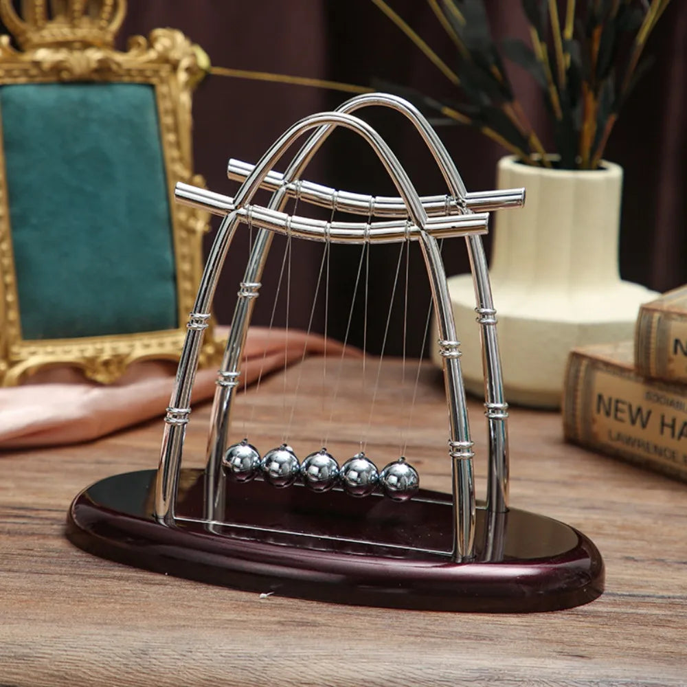 Physics Science Pendulum Cradle Decor Perpetual Motion Home Decoration Metal Pendulum Ball Fun Development Educational