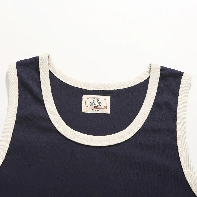 Summer Men Vest Vintage Style Distressed Fashion Loose Sportwear Cotton Undershirts Fitness Sleeveless Casual Male T-Shirts Tops
