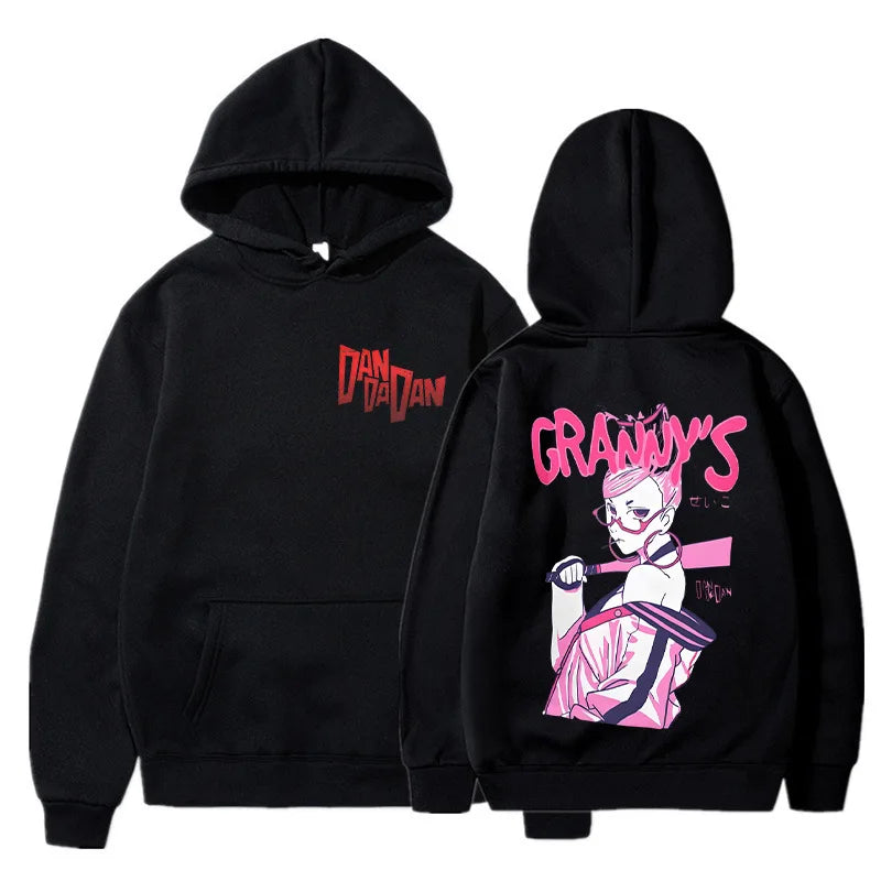 Anime DANDADAN Hoodies Manga Ayase Momo Okarun Hoodie Men Women Casual Hoodie Fashion Streetwear Dan Da Dan Hooded Sweatshirts