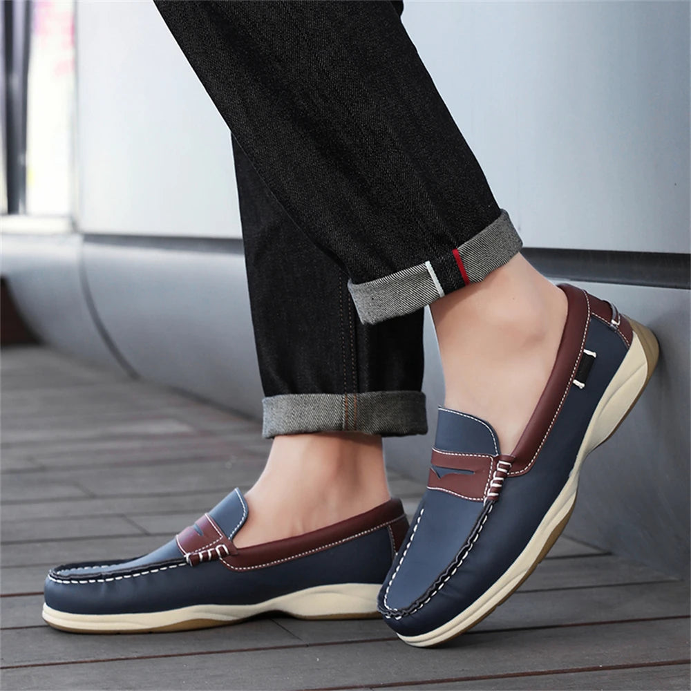 Men's Business Casual Loafers Shoes for Office Travel And Vacation Durable Elegant TPR Outsole Formal Shoes