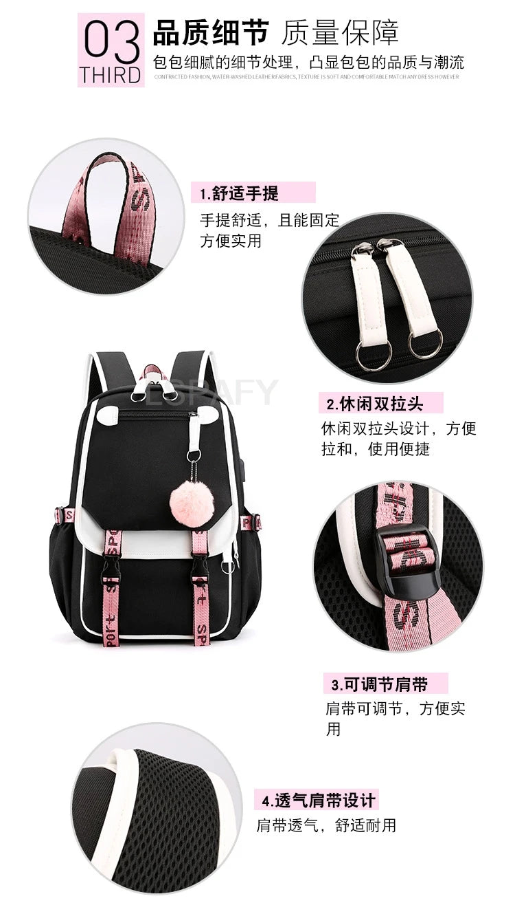 My Little Pony SchoolBags Fashion Boys Girls Backpack Rucksack Casual Travel Multipocket Book Bags New Semester Gift